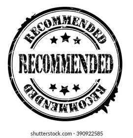 recommended stamp on a white, vector illustration