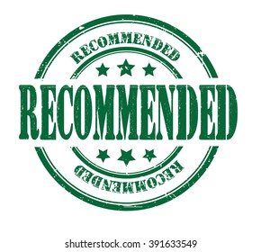 recommended stamp on a white, vector illustration