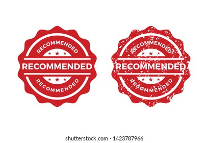 Recommended stamp template vector illustration