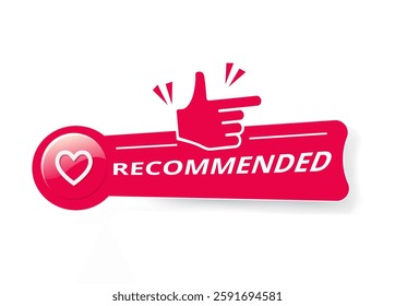 recommended sticker playful flat design