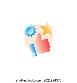 Recommended. Vector icon in gradient style