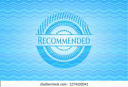 Recommended water wave representation badge.