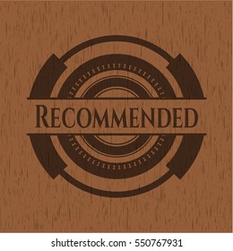 Recommended wooden emblem. Retro