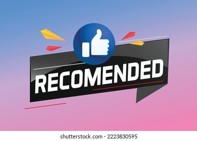 Empfohlene WortkonzeptualVektorgrafik mit Linien modernen futuristischen 3D-Stil für die Landung-Page-Vorlage Web-Mobile App Poster Banner-Hintergrund Geschenkkarten-Coupon-Etikett