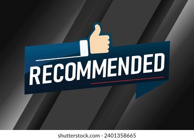 Empfohlene WortkonzeptualVektorgrafik mit Linien modernen futuristischen 3D-Stil für die Landung-Page-Vorlage Web-Mobile App Poster Banner-Hintergrund Geschenkkarten-Coupon-Etikett