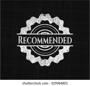 Recommended written with chalkboard texture