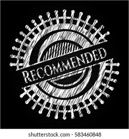 Recommended written on a chalkboard