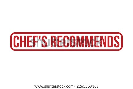 Chef’s recommends rubber grunge stamp seal vector