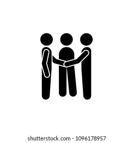 To Reconcile Two People Icon. Element Of Conversation Icon For Mobile Concept And Web Apps. Isolated To Reconcile Two People Icon Can Be Used For Web And Mobile On White Background