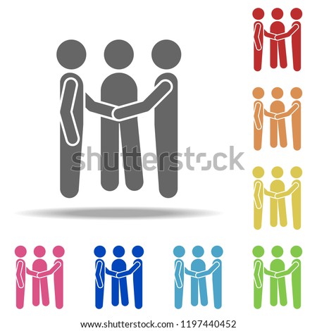 to reconcile two people icon. Elements of Conversation in multi colored icons. Simple icon for websites, web design, mobile app, info graphics