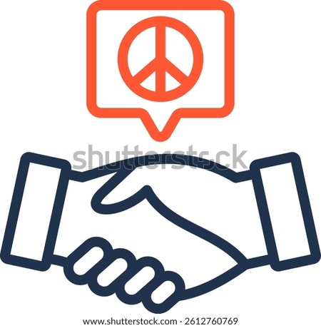 Reconciled Icon Color Line Vector Illustration