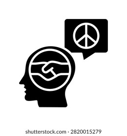 Reconciled Mind Icon Glyph Vector Illustration