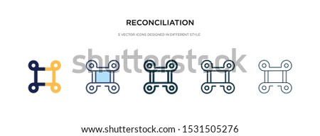 reconciliation icon in different style vector illustration. two colored and black reconciliation vector icons designed in filled, outline, line and stroke style can be used for web, mobile, ui