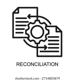 Reconciliation icon line vector illustration