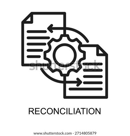 Reconciliation icon line vector illustration