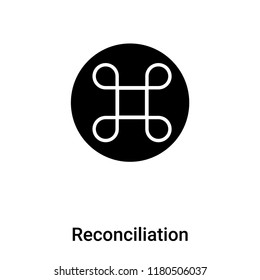 Reconciliation icon vector isolated on white background, logo concept of Reconciliation sign on transparent background, filled black symbol