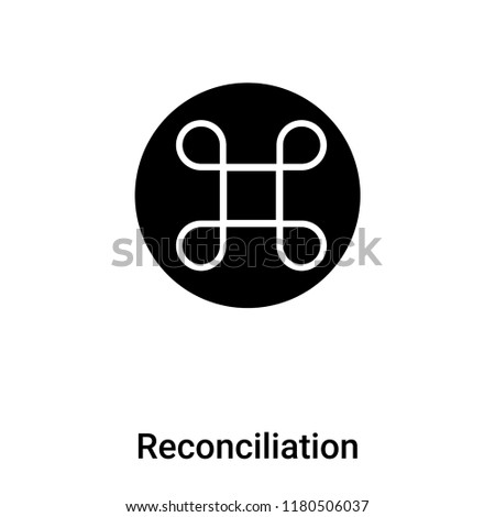 Reconciliation icon vector isolated on white background, logo concept of Reconciliation sign on transparent background, filled black symbol