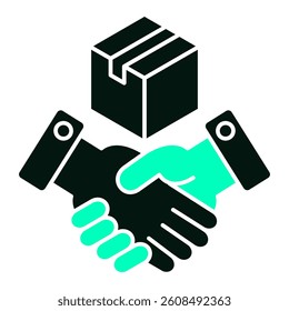 Reconciliation icon visualized simply Dualtone style.
