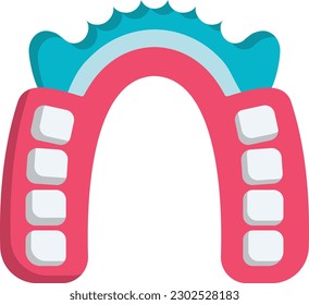 Reconstruct single or many teeth vector color icon design, Dentistry symbol, Healthcare sign, Dental instrument stock illustration, Dental Plates concept