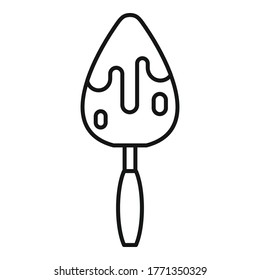 Reconstruction trowel icon. Outline reconstruction trowel vector icon for web design isolated on white background