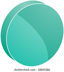 Grabar ilustración de icono de audio, forma de círculo 3d