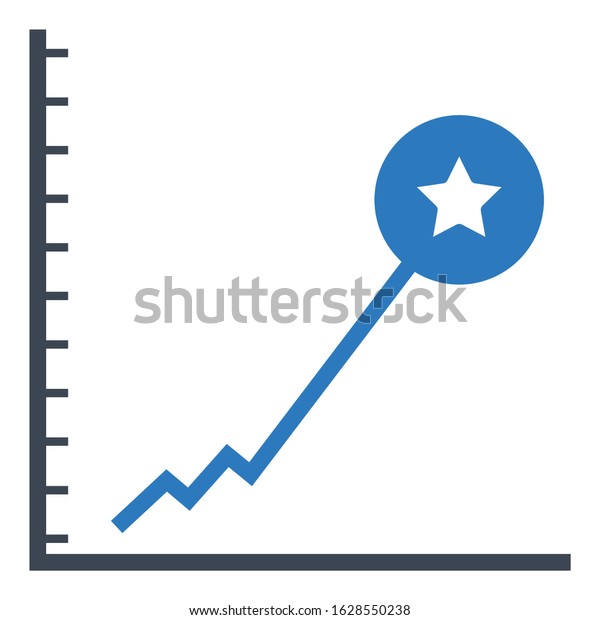 Record Breaking Performance on\
white Background, Exponential growth Vector Icon design Concept,\
