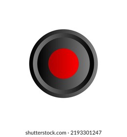 Record Button 3D Silver Icon