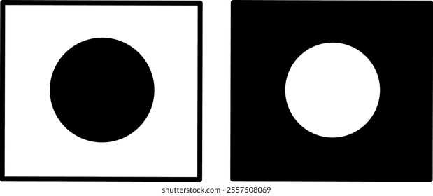 record button icon in black and white