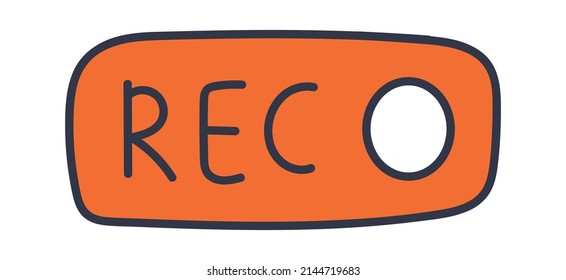 Record button icon. Vector illustration