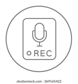 Record button line icon.