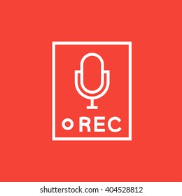 Record button line icon.