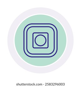 Record Button line icon, editable vector icon, pixel perfect, illustrator ai file 