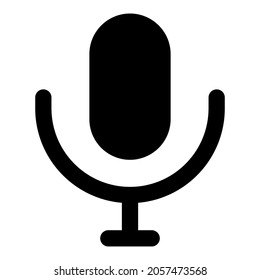 Record button with a microphone Logotype for digital devices