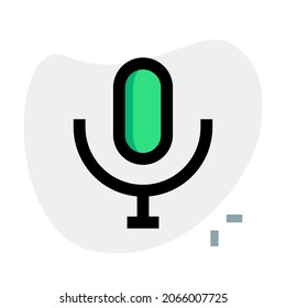 Record button with a microphone Logotype for digital devices