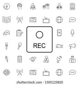 Record button nolan icon. Elements of media, press set. Simple icon for websites, web design, mobile app, info graphics