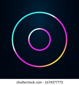 record button in nolan style icon. Simple thin line, outline vector of Music icons for ui and ux, website or mobile application