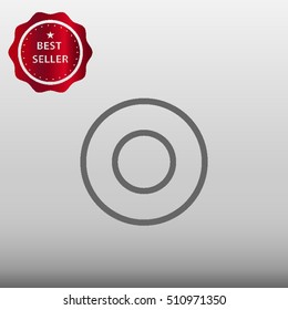 Record Button Vector Icon Illustration