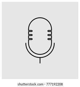 Record button vector line icon.