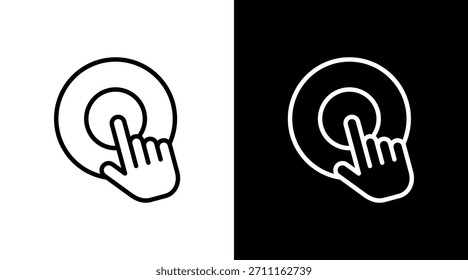Record Button White Icon Set Design