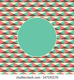 record or card cover with geometrical background