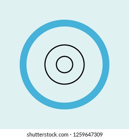 record circular button icon symbol. Premium quality isolated record circular button vector icon in trendy style. record circular button element.