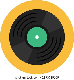 record concept modern flat icon