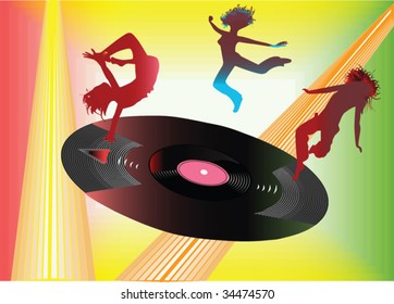 record with dancing people