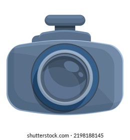 Record Dash Cam Icon Cartoon Vector. Video Recorder. Car Drive