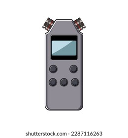 record dictaphone cartoon. journalist sound, audio voice record dictaphone sign. isolated symbol vector illustration