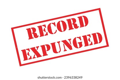 RECORD EXPUNGED RUBBER STAMP DESIGN.Vector Illustration.