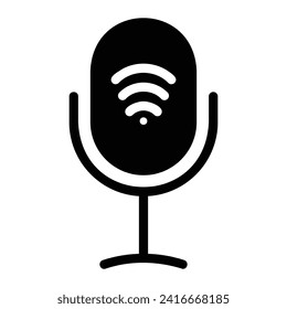 record Glyph Icon Background White