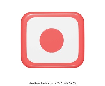  Icono de grabación 3d ilustración de representación