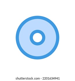 Icono de grabación en azul sobre la cámara, uso para presentación de aplicaciones móviles del sitio web