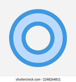 Icono de grabación en azul sobre multimedia, uso para presentación de aplicaciones móviles en sitios web